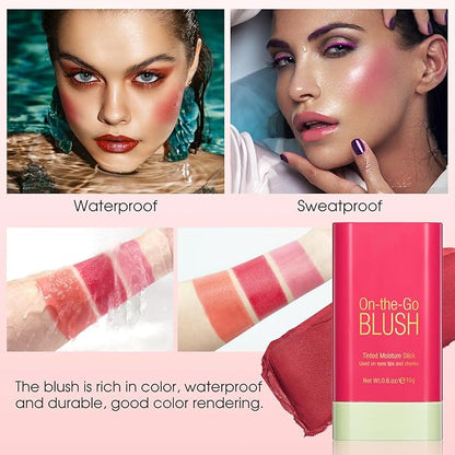 Blush Stick for Cheeks - Cream Makeup Blush
