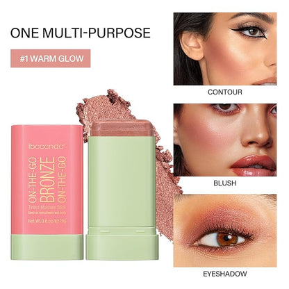 MEICOLY Cream Bronzer Stick, Natural Highlight Contour Makeup,Face