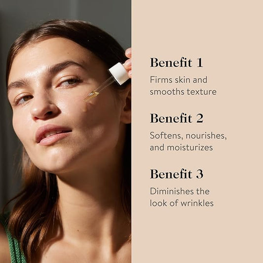 goop Beauty Nutrient Face Oil | Anti Aging Moisturizer for Smooth Skin Texture & Wrinkles | Bakuchiol, Cacay, & Organic Amla | 1 fl oz