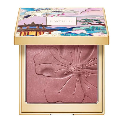 CATKIN Cheek Powder Blush Baked Pink Makeup Blusher Creamy Light Weight Long Lasting Natural flush Finish10g (C09 Midnight)