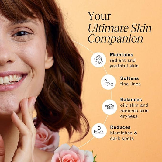 LilyAna Naturals Face and Neck Moisturizer for Women and Men - Moisturizer Face and Neck Cream for Dry Skin and Dark Spot Brightening - Rose and Pomegranate Extracts - 1.7oz
