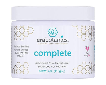 Era Organics Manuka Honey Face Cream - Advanced 12-in-1 Nourishing and Rejuvenating Daily Face Moisturizer for Women and Men - Face Moisturizer for Sensitive Skin - Body Moisturizer for Dry Skin 4 oz