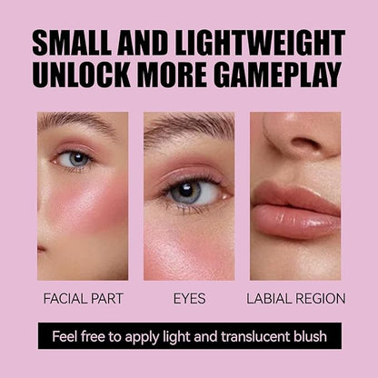 Milk Jelly Blush, Cooling Water Milk Jelly Tint, Milk Blush Jelly Sheer Lip & Cheek Stain, Moisturizing, Longlasting, Non-Stick, Buildable Watercolor Vivid Color Jelly Tint Face Makeup, 02