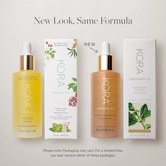 KORA Organics Noni Glow Hydrating Face Oil for Women with Rosehip, Gua Sha Oil, Certified Organic, Cruelty Free, 1.69 fl oz