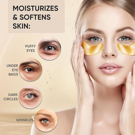 20pcs/10pairs under eye patches gold
