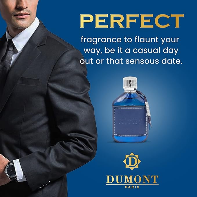 Nitro Blue Eau De Parfum - Uplifting Floral & Woody Fragrance - 3.4 Fl Oz