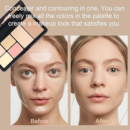 6 Colors Correcting Concealer Palette, Makeup Cream Contour