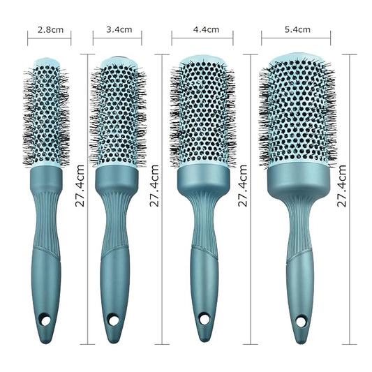 5pcs Round hair Brush Set for Blow Drying Curling, Professional curly hair brushBrush Leaves Hair Shiny Heat Styling Brush 5 Different Sizes Works Very Well with The Blow Dryer