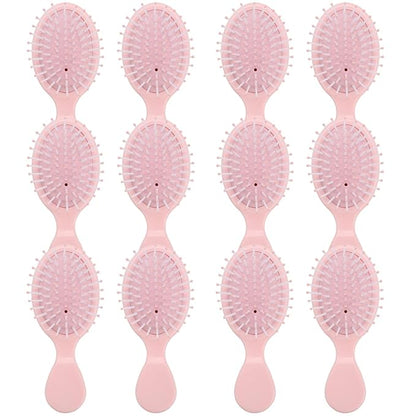 Bridesmaid Proposal Gifts 8pcs Mini Travel Brush bachelorette party accessories Cute hair Brush for Wedding Party Favors for Wedding Party Favors (Pink, 12pcs)