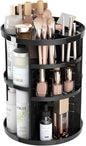 Rotating Makeup Organizer for Vanity, 360 Spinning Skincare Organizers with Adjustable Trays, Make Up Desk Storage Carousel Rack, Cosmetic Display Cases for Dresser Bathroom Countertop