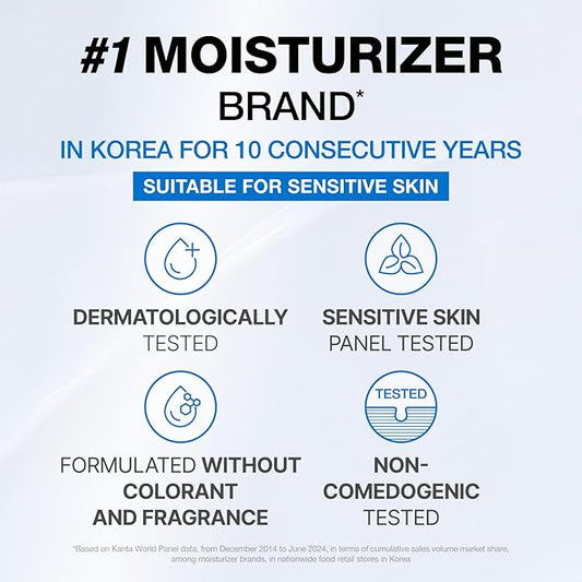 Physiogel Daily Hydrating Facial Moisturizer Lightweight Cream, 72 hrs Hydration for Dry & Sensitive Skin, Korean skin care, Fragrance-Free, Non-Comedogenic, Dermatologist-Tested, Ceramide, Squalane.