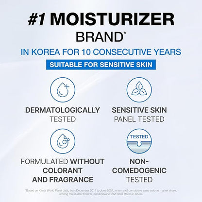 Physiogel Daily Hydrating Facial Moisturizer Lightweight Cream, 72 hrs Hydration for Dry & Sensitive Skin, Korean skin care, Fragrance-Free, Non-Comedogenic, Dermatologist-Tested, Ceramide, Squalane.