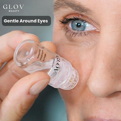 Micro Infusion System – 0.25mm 24k Gold Cosmetic Facial Stamp with Hyaluronic Acid & Peptide Serum Ampoules – At-Home Hydrating & Plumping Glow Kit for Face & Lips