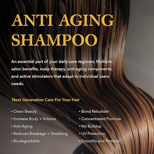 Professional Shampoo. Clarifying, Volumizing, & Hydrating. Promotes Strong Healthy Hair, Scalp Health, and Hair Growth, 16.9 oz