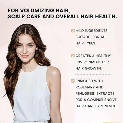 Minnah Beauty Hair Growth Oil - Extra Strength Rosemary + Fenugreek Herbal Hair Growth Oil for Nourished Skin