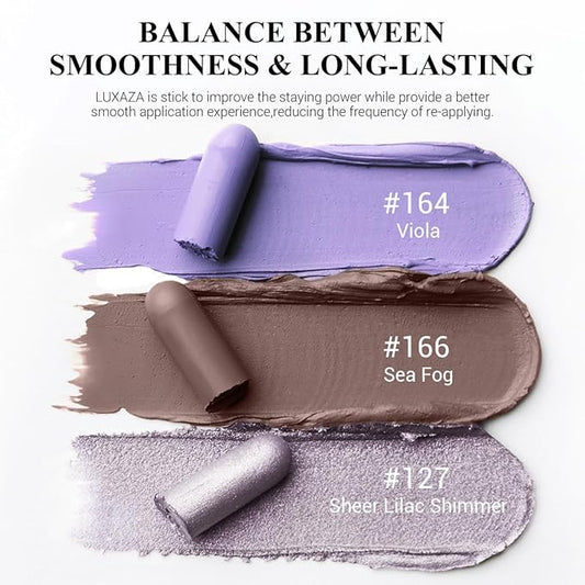 3PCS Eyeshadow Stick Sets,Pro Longwear Cream Eye Shadow Sticks Pencil Crayon,Eye Brightener Stick-Lilac Love