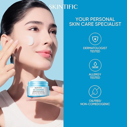 Moisturizing Cream | Face Creams for body care | Facial Creams with Hyaluronic Acid and 5X Ceramides | Hydrating Moisturizer | Fragrance Free Non-Comedogenic | Beauty balm creams