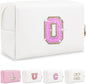 Personalized initial letter makeup bag,