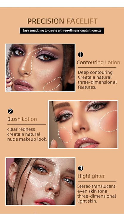 2 Colors Liquid Contour Beauty Wand, Highlighter and Blend. (3#/4#)