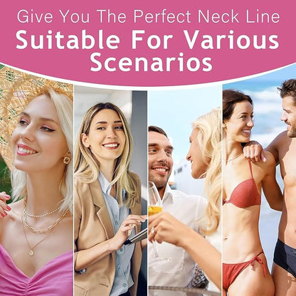 Neck Wrinkle Patches, High Elastic Anti Wrinkle Patches for Lifting Loose Skin, Improve Neck Fine Lines & Wrinkles, Pink