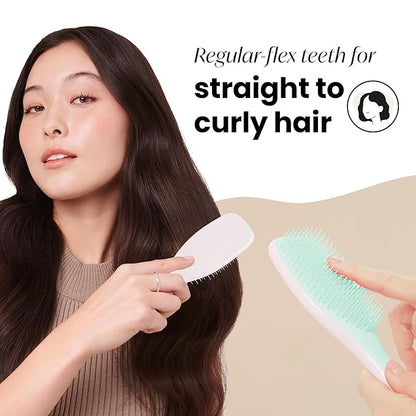 Tangle Teezer Ultimate Detangler Brush for Wet & Dry Hair, Eliminates Knots & Reduces Breakage for All Hair Types, Baby Pink & Mint