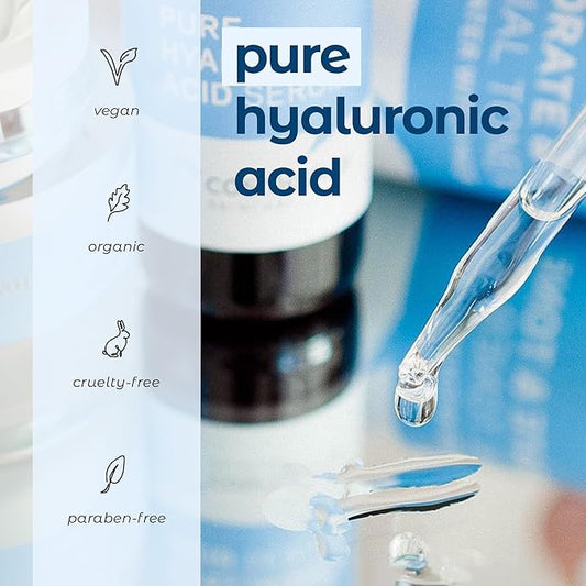 Cosmedica Hyaluronic Acid Serum for Skin – 4 Fl. Oz Hydrating Facial Moisturizer with Anti-Aging Skin Care Properties. Beauty and Skin Care