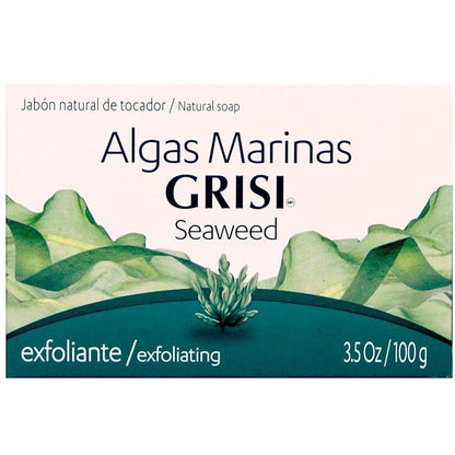 Grisi Seaweed Soap, Cleansing and Exfoliating Soap with Seaweed, Helps you Unclog Pores, Stimulate Circulation, Eliminates Toxins, Firming Benefits, 6-Pack of 3.5 Oz Each Soap, 6 Soaps