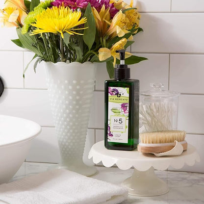 Liquid Soap, Shea Butter Enriched (12 oz), No. 5 - Waterlily & Sandalwood