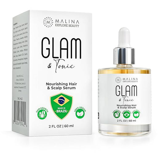 Malina Nourishing Hair & Scalp Serum I Made in Brazil I Full XL size 2 Fl Oz