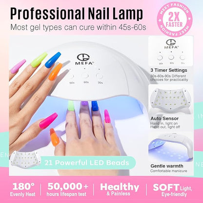 Mefa 54pcs gel nail polish