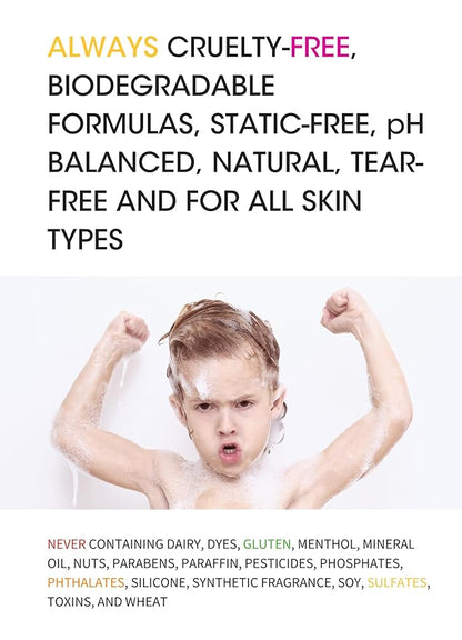 Clean Kids Naturally Tropical Orange Burst Shampoo, All-Natural, Gluten-free, Vegan, and Cruelty-free, Paraben-Free, EWG Verified, 16 oz (2 Bottles)