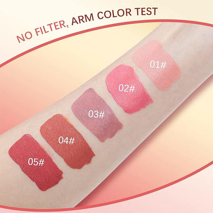 Liquid Blush, Natural Matte Velvet Finish, Soft Cream Liquid Face Blush for Cheeks, Skin Tint Rubor Makeup, Long Lasting Lightweight Blendable (#01 Nude Pink)