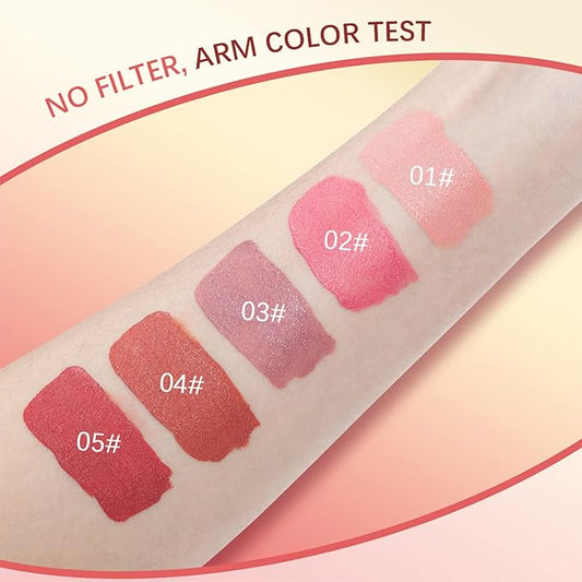 Liquid Blush, Natural Matte Velvet Finish, Soft Cream Liquid Face Blush for Cheeks, Skin Tint Rubor Makeup, Long Lasting Lightweight Blendable (#01 Nude Pink)