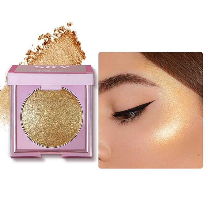 MAEPEOR Face Highlighter Palette 8 Colors Smooth Shimmer Makeup (old) 07 G