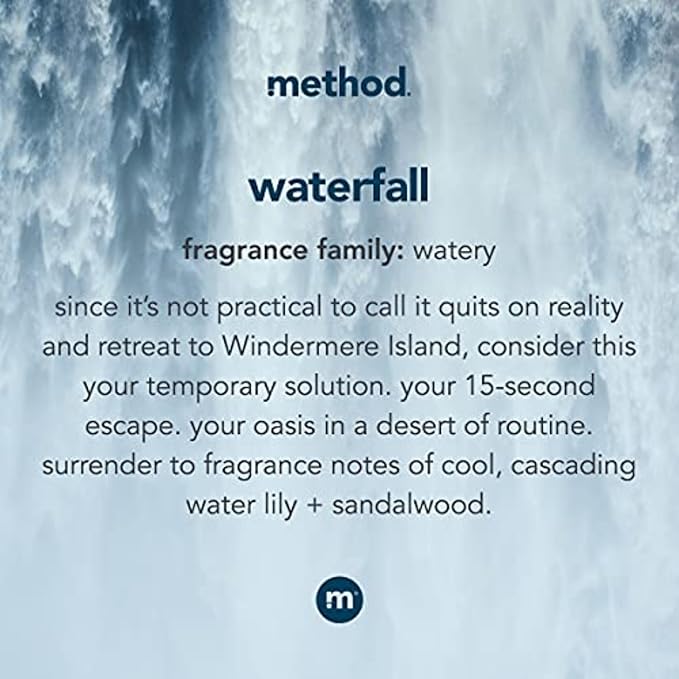 Method Gel Hand Soap, Waterfall, Biodegradable Formula, 12 Fl Oz (Pack of 6)