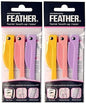 Feather Flamingo Facial Touch-up Razor (3 Razors X 2 Pack)