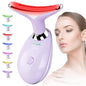 Facial Massager Red-Light-Therapy-for-Face and Neck, Face 𝖲 culpting Wand with 7 Color, Face Tool for Skin Care (Purple)