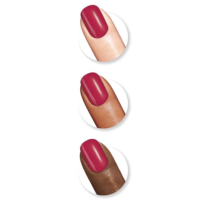 Sally Hansen Miracle Gel™, Bordeaux Glow, Long Lasting, Gel-Like Formula, No UV Lamp Needed, Red Nail Polish