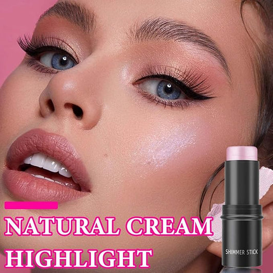 Cream Contour Sticks,Smooth Shimmer Highlighter Makeup Stick,Lightweight Multi for Women(#01)