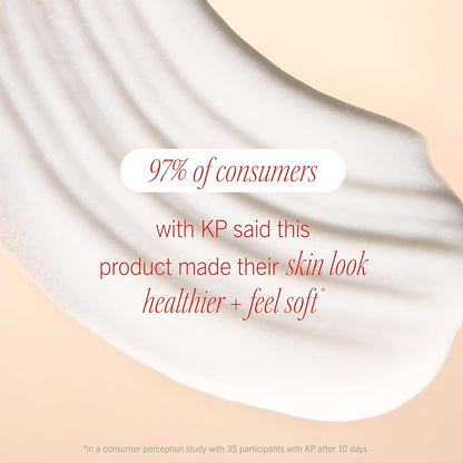 First Aid Beauty - KP Smoothing + Brightening Body Lotion with 10% AHA, Lactic Acid, Urea + Colloidal Oatmeal, Exfoliate + Moisturize, Banish Keratosis Pilaris Bumps, NEW Peach Scent (6. 7 fl oz)