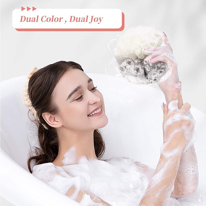 Bath loofah sponge back scrubber