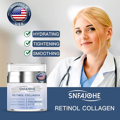 Instant Face Lift Cream with Retinol,Collagen & Hyaluronic Acid, Anti-Aging Moisturizer for Face, Neck & Décolleté,Firming Neck Cream for Women & Men, 1.7 Fl Oz