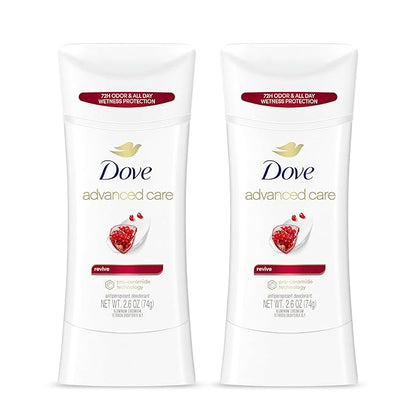Dove Advanced Care Antiperspirant Deodorant Stick Revive 12 Pack helps skin barrier repair after shaving by boosting skin's ceramide levels 72 hour odor control and all-day sweat protection 2.6 oz