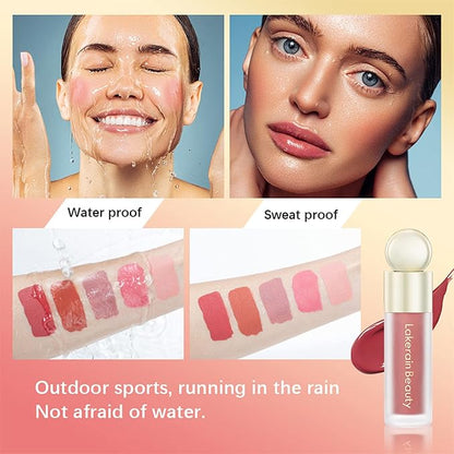 Liquid Blush, Natural Matte Velvet Finish, Soft Cream Liquid Face Blush for Cheeks, Skin Tint Rubor Makeup, Long Lasting Lightweight Blendable (#01 Nude Pink)