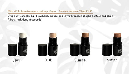 Natural Organic Multi Cream Sticks, Highlighter and Bronzers 0.. (Dawn) 18 oz
