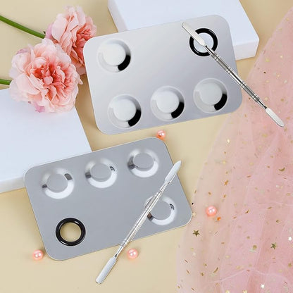 Makeup Mixing Palette, Upgrade Stainless Steel Metal Makeup