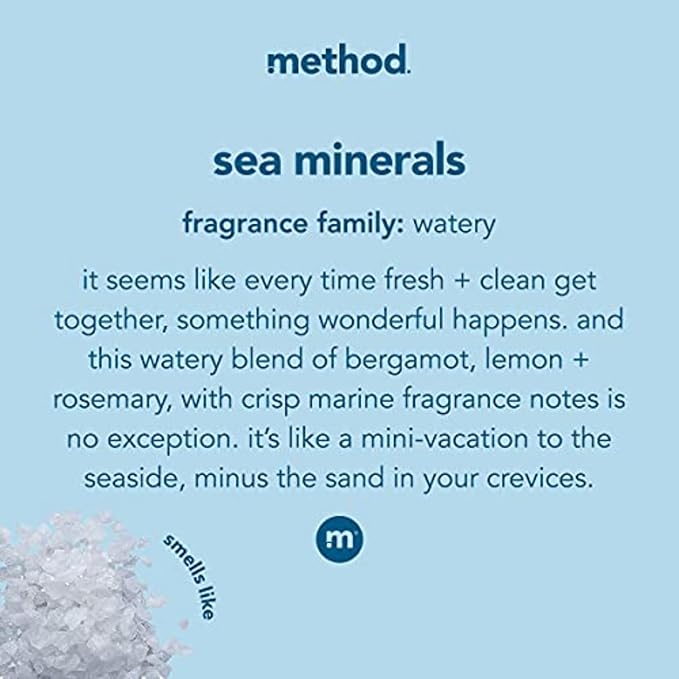 Method Foaming Hand Soap, Sea Minerals, Paraben and Phthalate Free, Biodegradable Formula, 10 Fl Oz (Pack of 6)