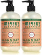 MRS. MEYER'S CLEAN DAY Hand Soap, Geranium, Made with Essential Oils, 12.5 oz- Pack of 2
