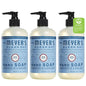 MRS. MEYER'S CLEAN DAY Hand Soap, Made with Essential Oils, Biodegradable Formula, Rain Water, 12.5 fl. oz - Pack of 3