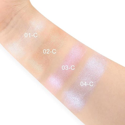 Boobeen Highlighter Makeup Palette, Long Lasting Glow Shimmer Radiant Glow